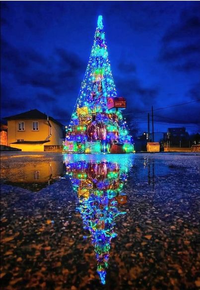 Encendido de las luces navideñas en San Andrés de Montejos