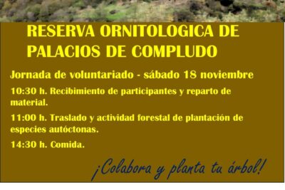 Voluntariado en la Reserva Ornitológica de Palacios de Compludo cartel