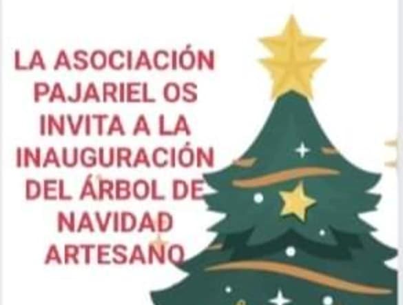 La Asociación Pajariel de Ponferrada inaugura su árbol de navidad artesano