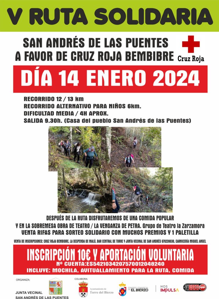 V ruta solidaria de San Andrés de las Puentes cartel