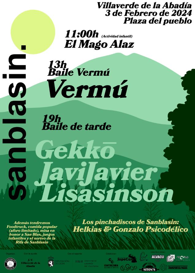 Fiesta de Sanblasin en Villaverde de la Abadía 2024 cartel