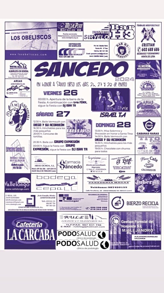 Fiestas en Sancedo en honor a Santo Tirso 2024