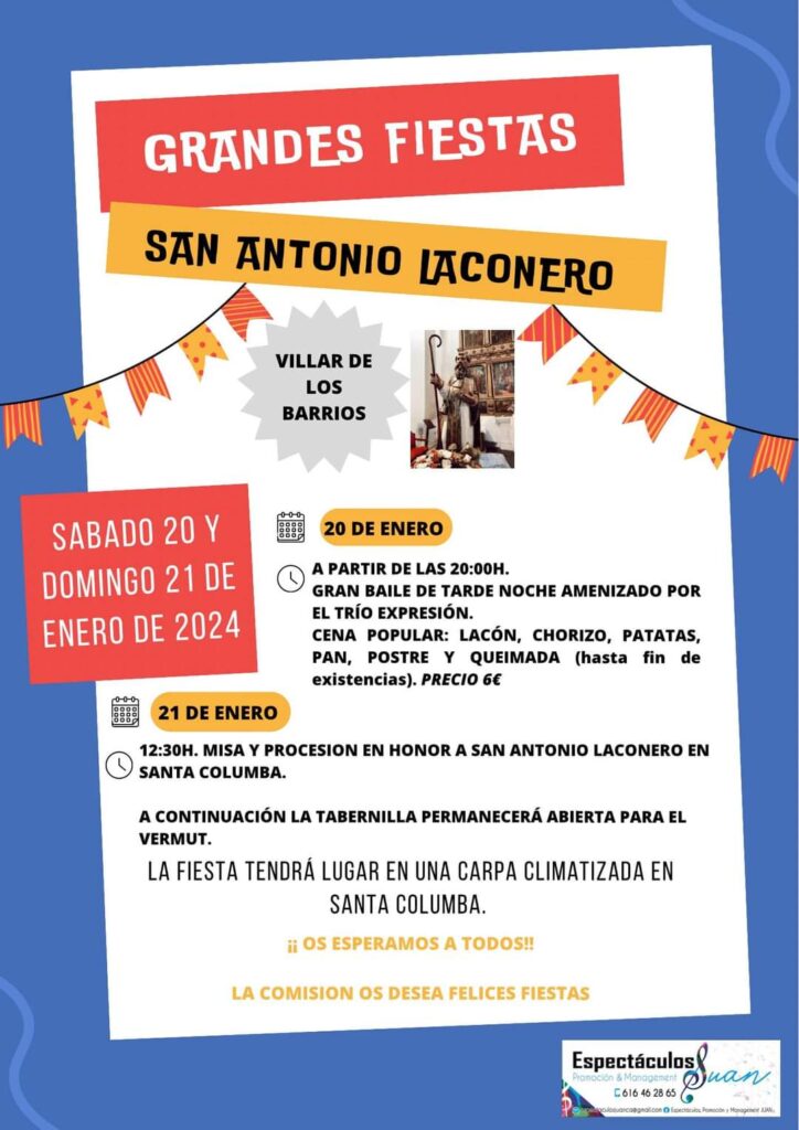 Grandes Fiestas de San Antonio Laconero en Villar de los Barrios