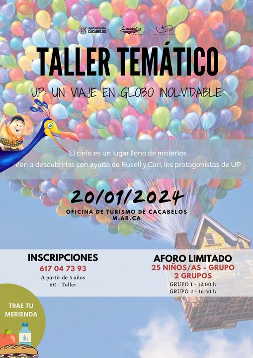 Taller Temático - Up un viaje en Globo cartel