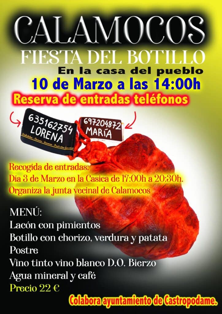 Fiesta del botillo en Calamocos cartel
