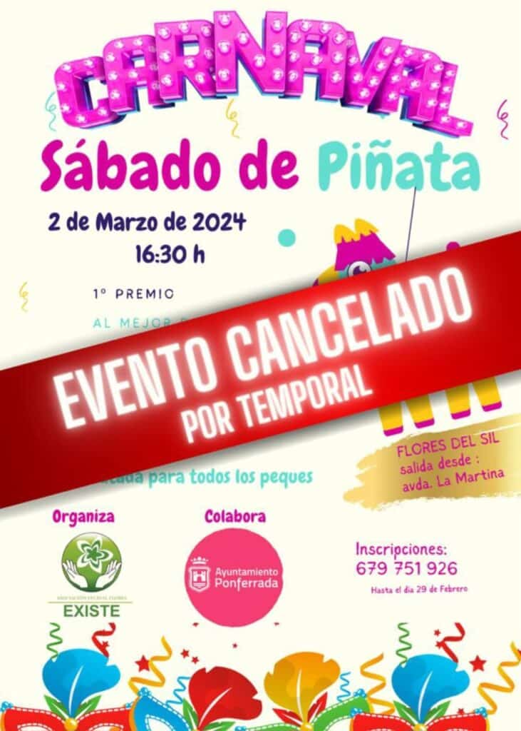 sábado de piñata en Flores del Sil - cancelado