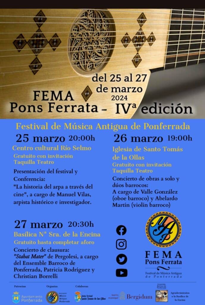Festival de Música Antigua de Ponferrada 2024 cartel