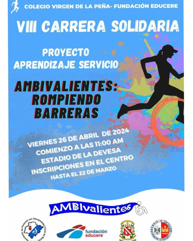 VIII Carrera Solidaria en Bembibre a favor de AMBI cartel
