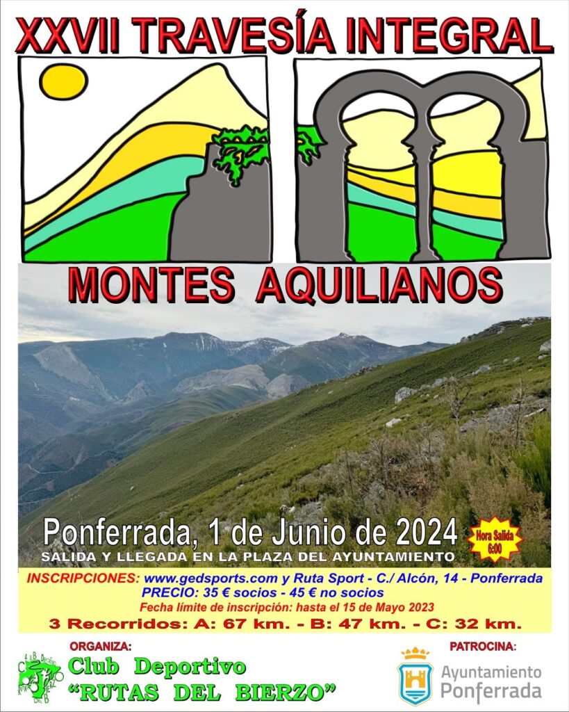 XXVII Travesía integral Montes Aqulianos 2024 cartel