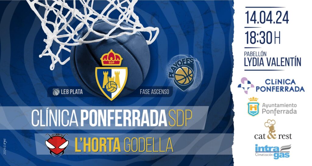 Fase de ascenso a LEB Oro Clínica Ponferrada vs CB L’Horta Godella este domingo