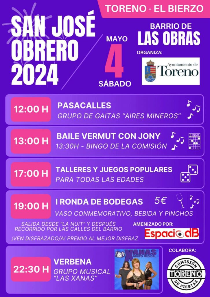 Fiestas en Toreno en Honor a San José Obrero 2024