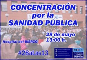 Concentración por la Sanidad Pública cartel