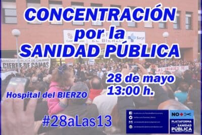 Concentración por la Sanidad Pública cartel