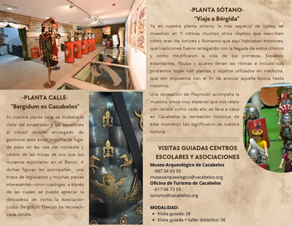 Díptico - Centros escolares y asociaciones - Exposición temporal Museo MARCA de Cacabelos