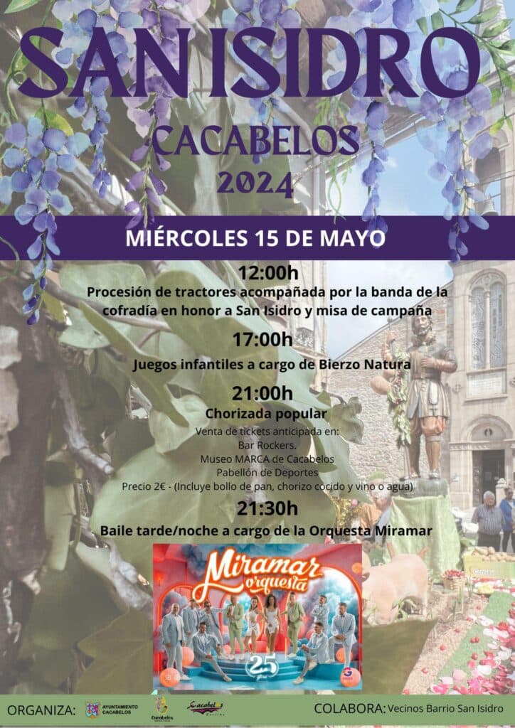 Festividad de San Isidro en Cacabelos cartel
