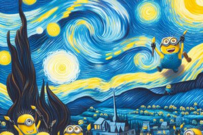 Impresionismo de Van Gogh con los Minion portada