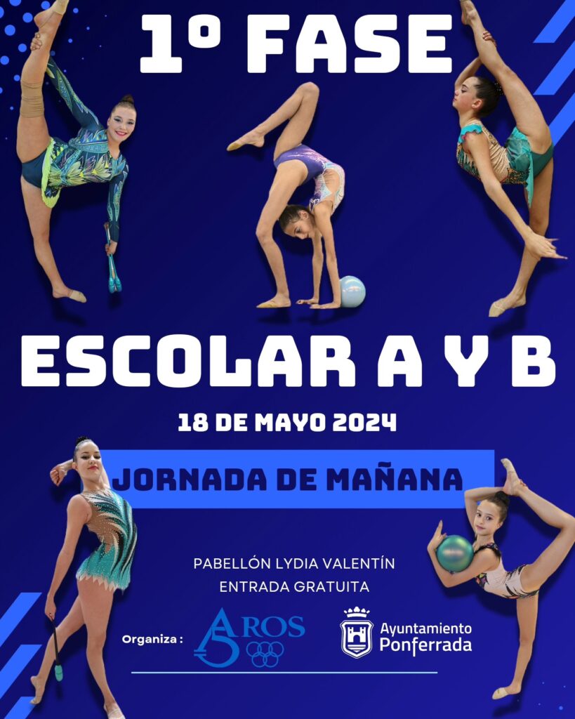 campeonato 1° Fase Escolar A y B de Ponferrada este sábado 18 de Mayo en el Pabellón Lydia Valentín