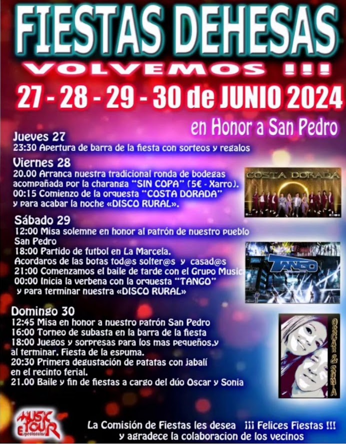 fiestas de dehesas 2024 cartel