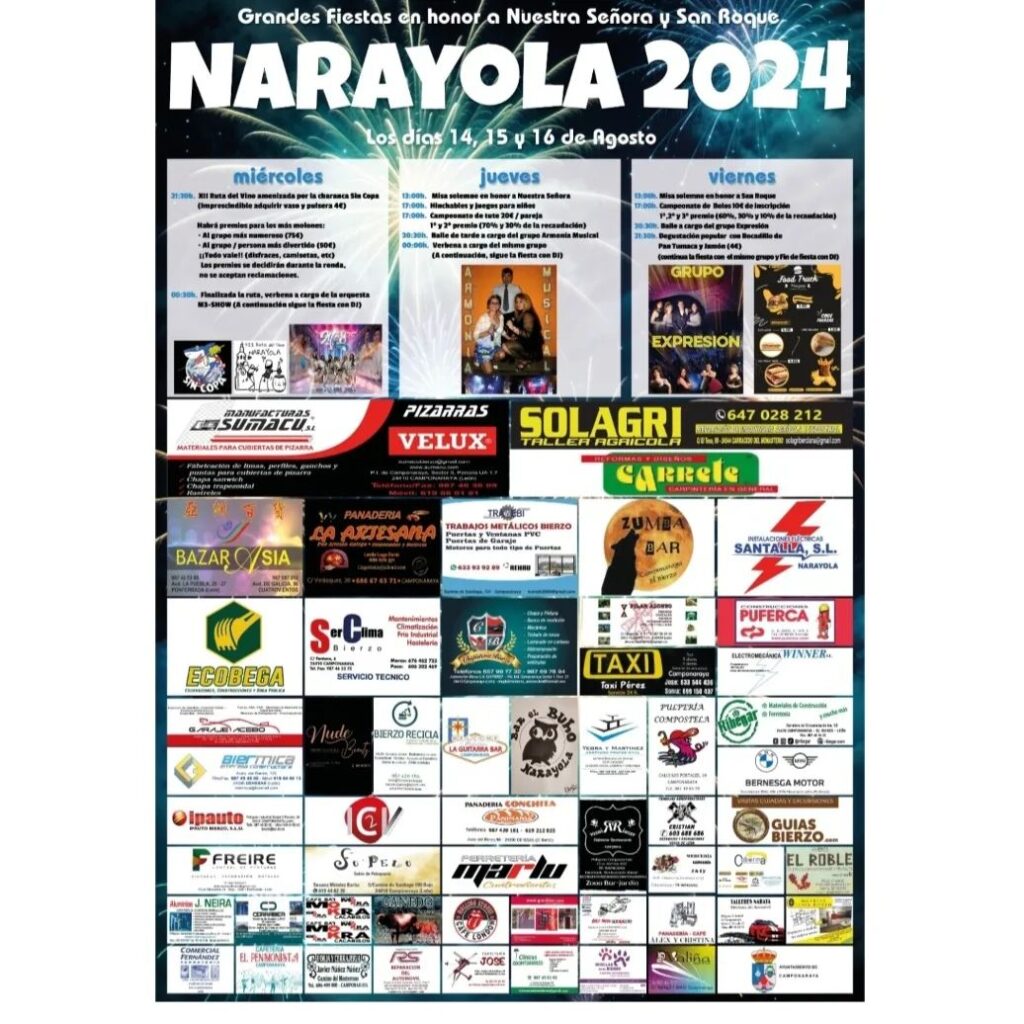 Fiestas de Narayola 2024 cartel