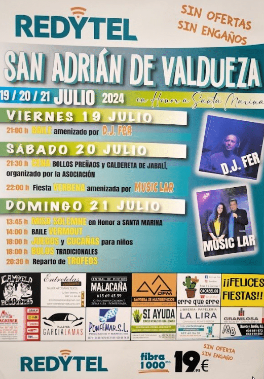 fiestas en san adrian de valdueza