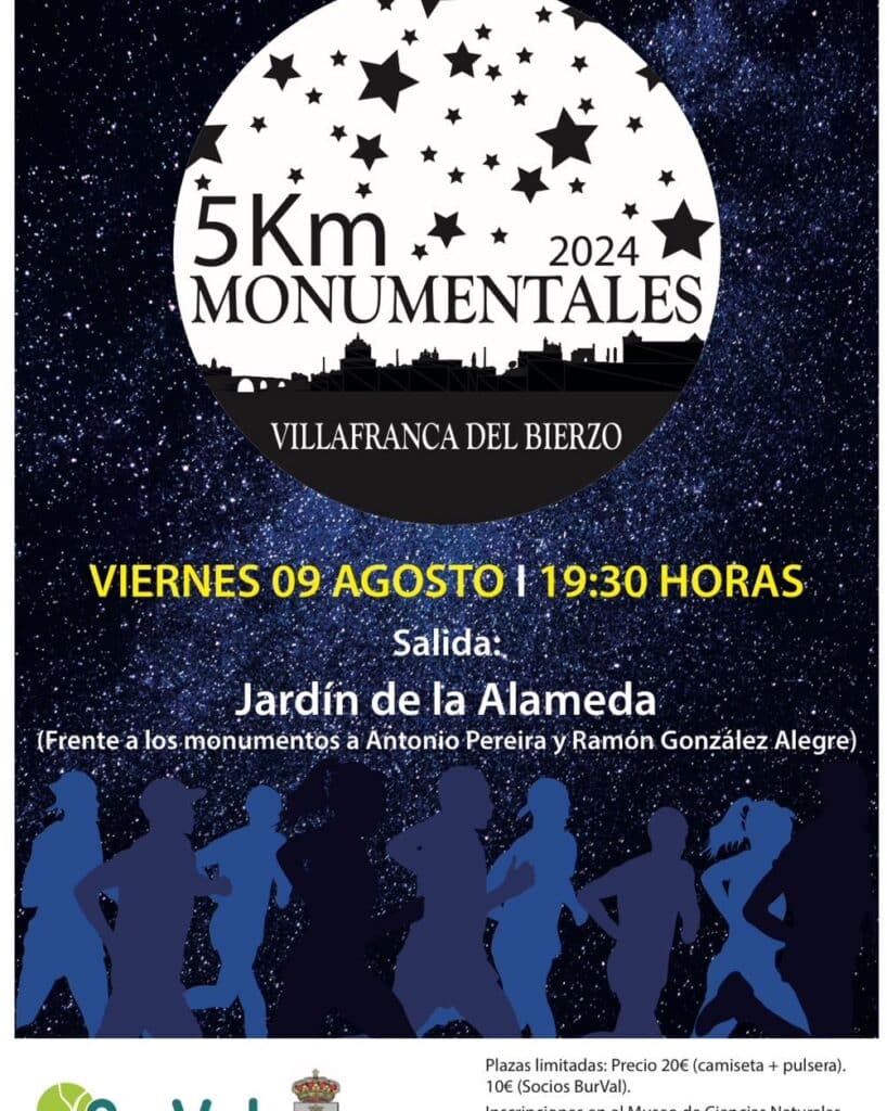 5 Km. MONUMENTALES en Villafranca cartel