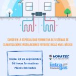 Curso en la especialidad formativa de sistemas de climatización e instalaciones fotovoltaicas nivel básico