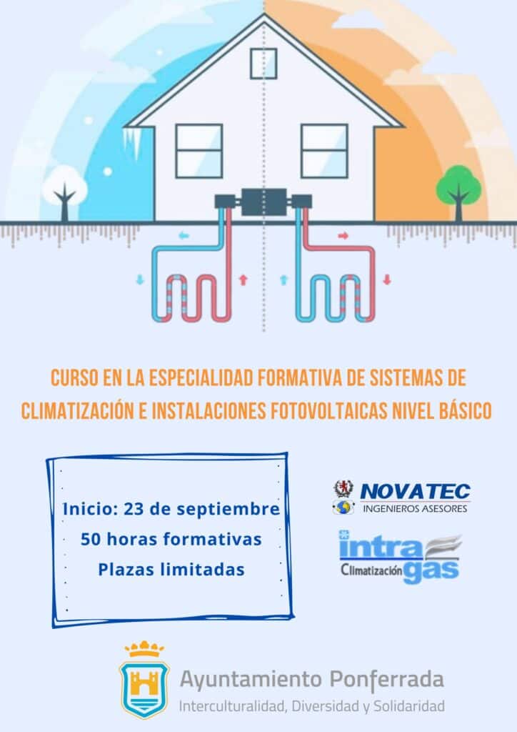 Curso en la especialidad formativa de sistemas de climatización e instalaciones fotovoltaicas nivel básico