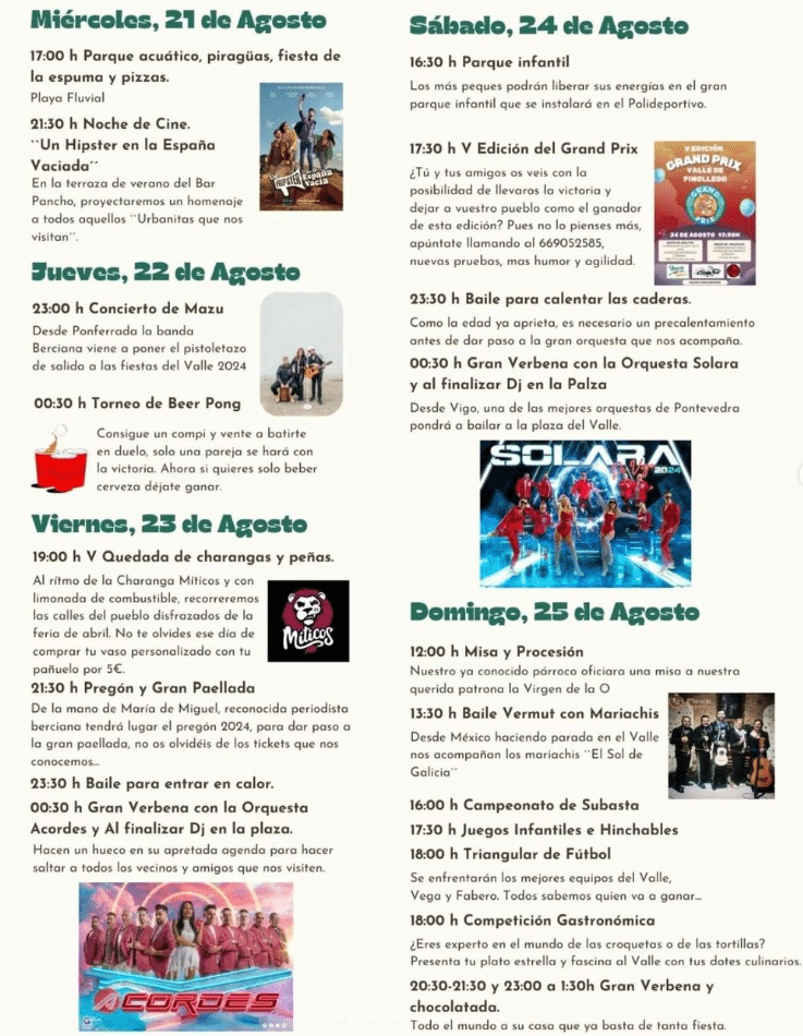 cartel fiestas del valle