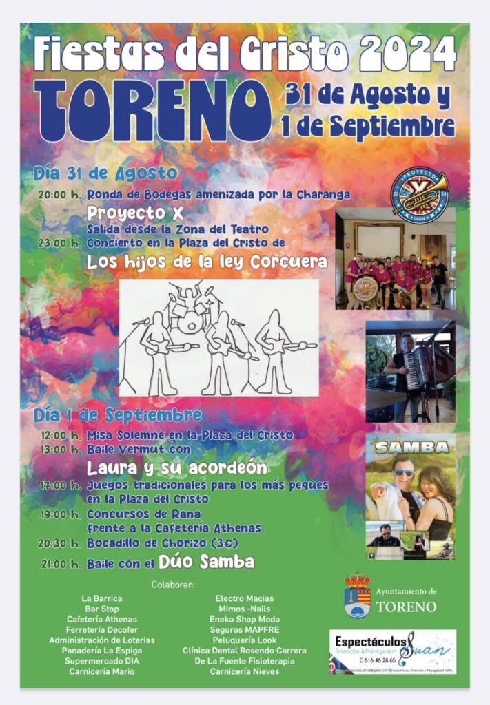 fiestas del cristo en toreno cartel