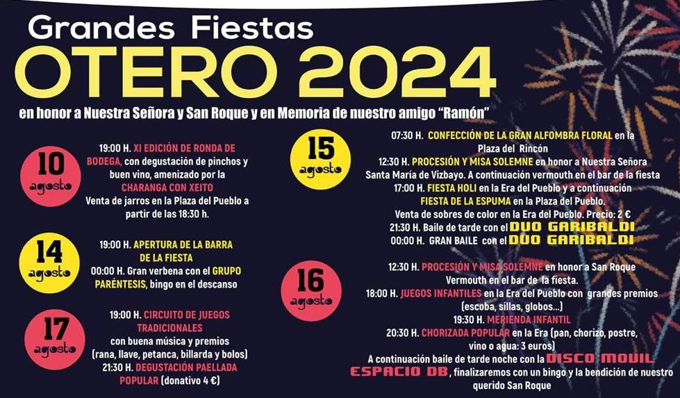 fiestas en otero 2024