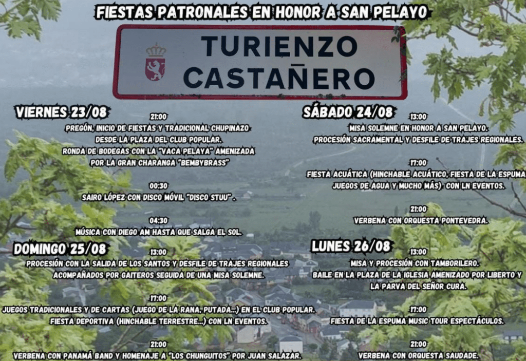 fiestas en turienzo de castañero