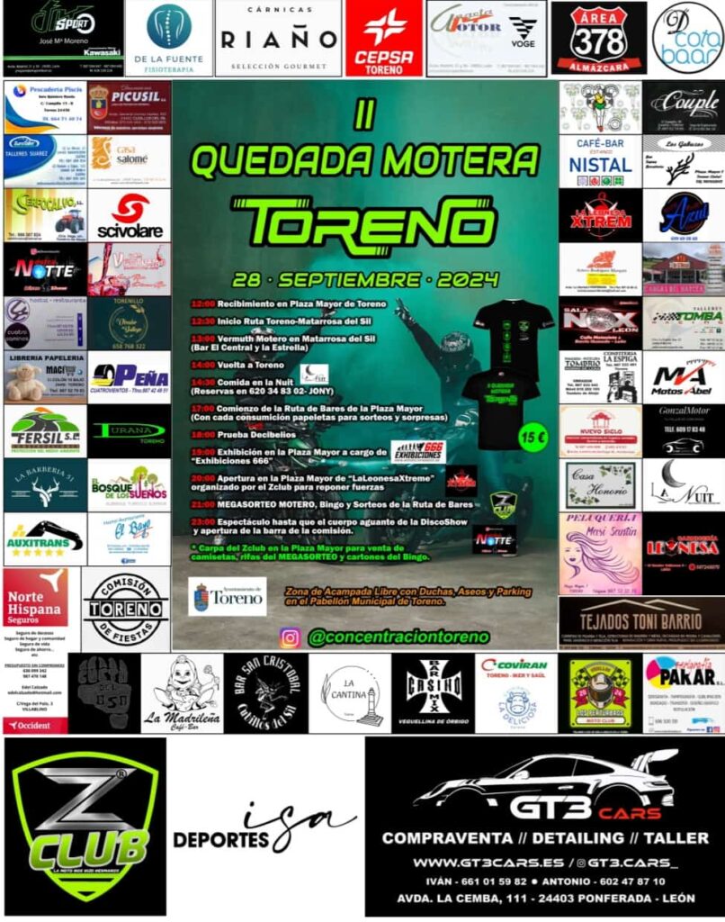 II Quedada Motera Toreno 2024 cartel