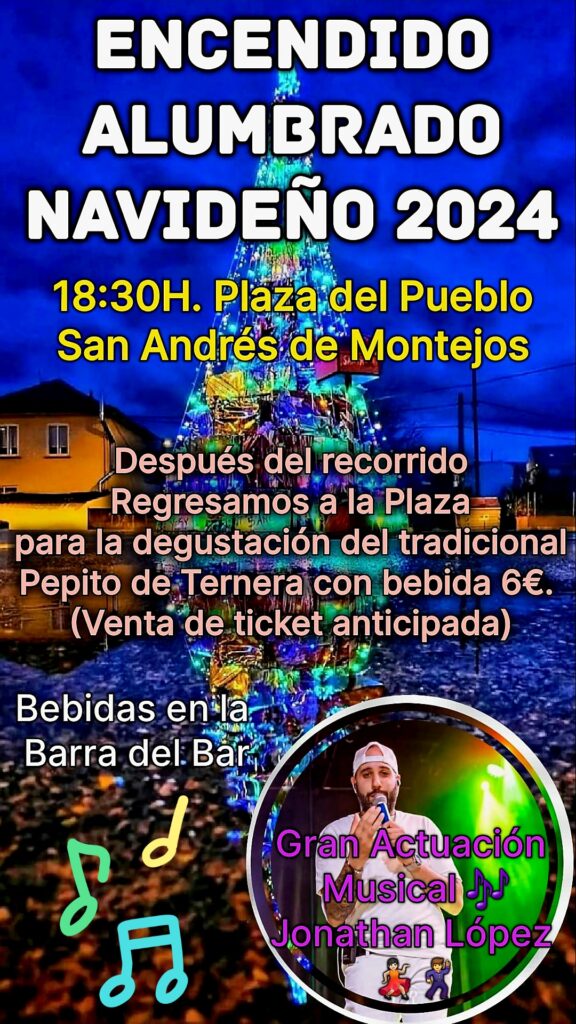 Encendido Alumbrado Navideño de San Andres de Montejos 2024 cartel