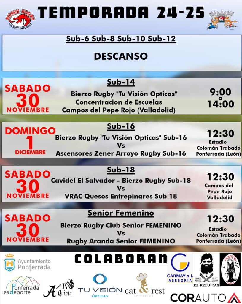 agenda30nov bierzo rugby