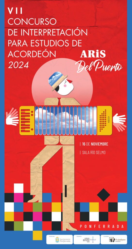 cartel Concurso de interpretación para estudios de acordeón Aris del Puerto