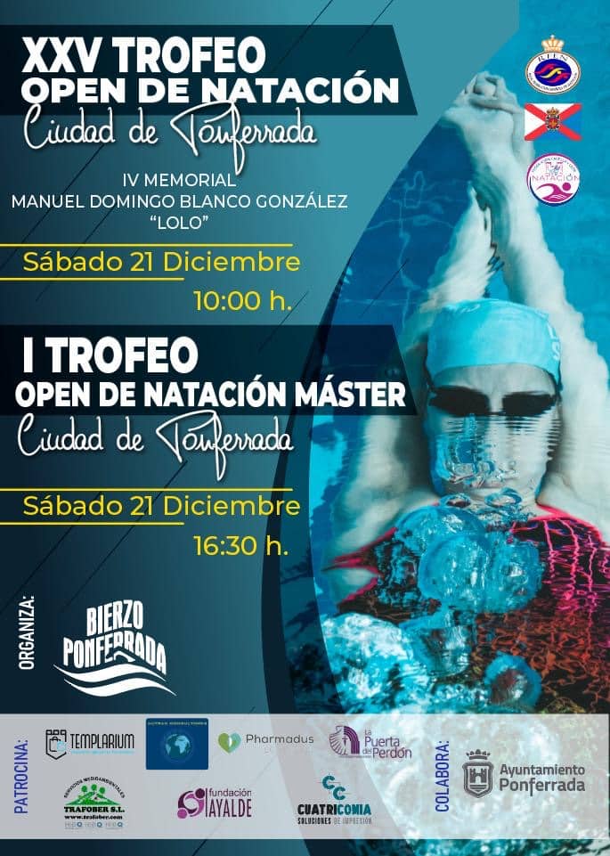 Cartel Open y Master Natación