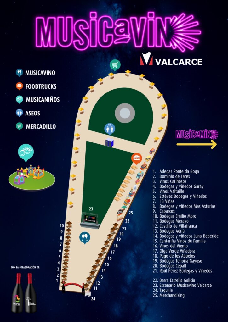 Musicavino, disposición de stands