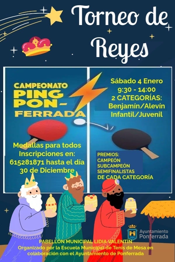 TORNEO DE REYES . CAMPEONATO DE TENIS DE MESA