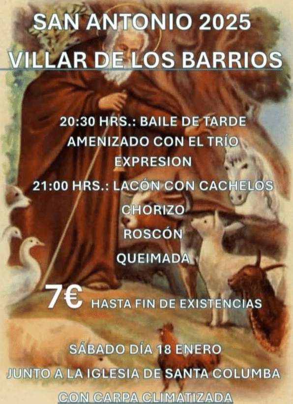 fiestas villar de los barrios 2025