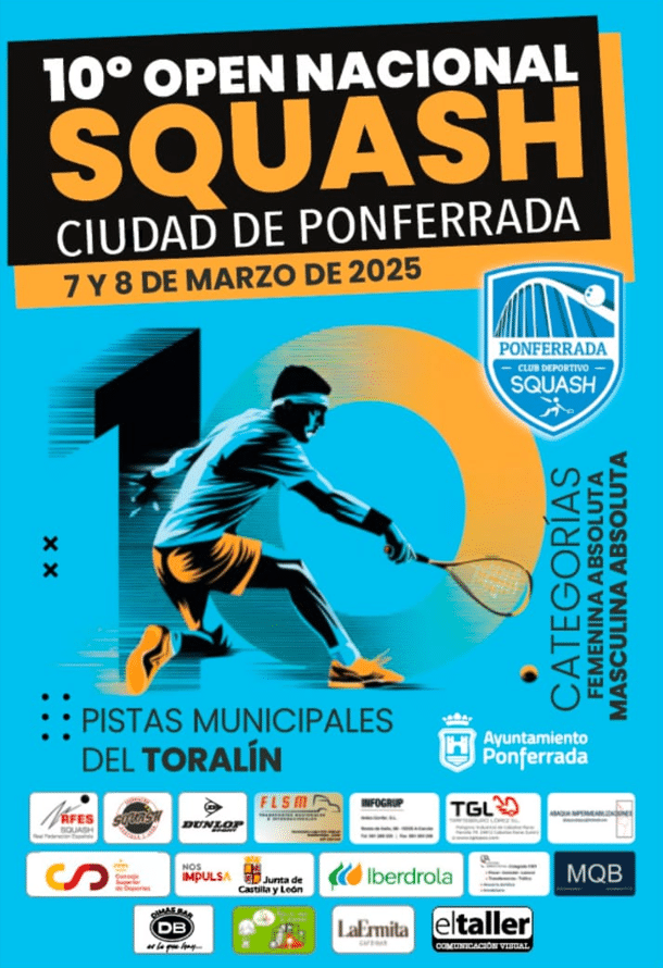 X Open Nacional de Squash Ciudad de Ponferrada cartel