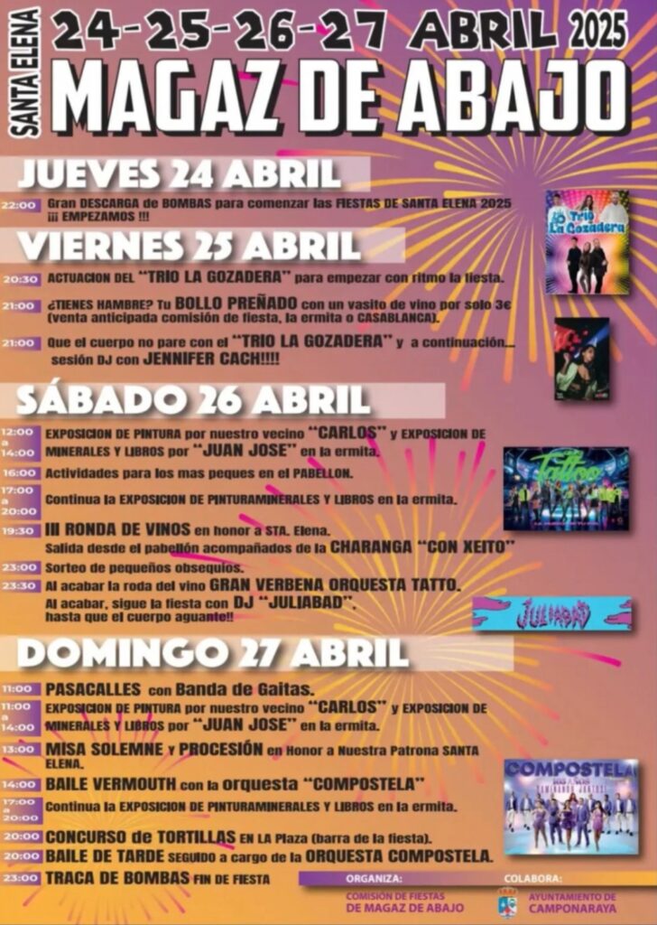 fiestas en magaz de abajo 2025 cartel