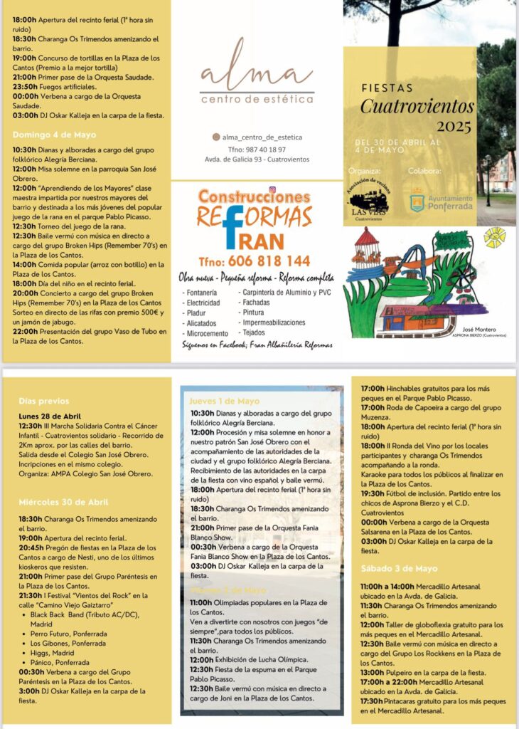 programa de fiestas de cuatrovientos