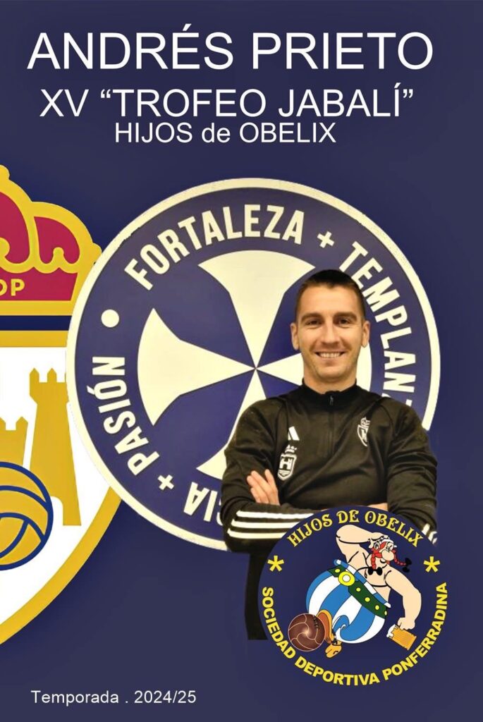 Andrés Prieto, Portero de la Deportiva, Galardonado con el XV Trofeo Jabalí por la Peña Hijos de Obelix