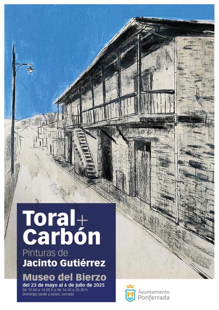 Cartel exposicion TORAL+CARBON Museo del Bierzo