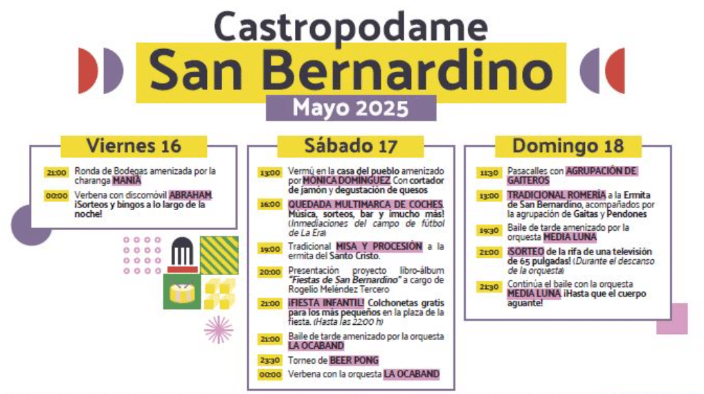 fiestas de castropodame 2025