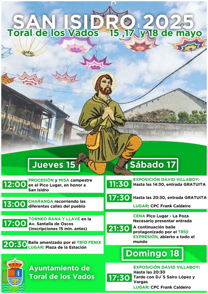 fiestas de san isidro en toral de los vados 2025