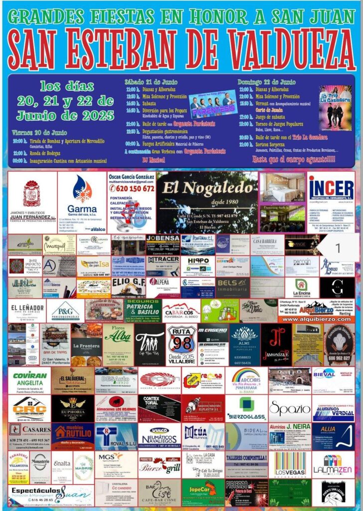 Fiestas de san esteban de valdueza 2025