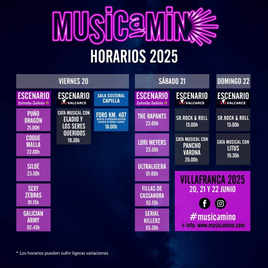 Horarios conciertos Musicamino (2)