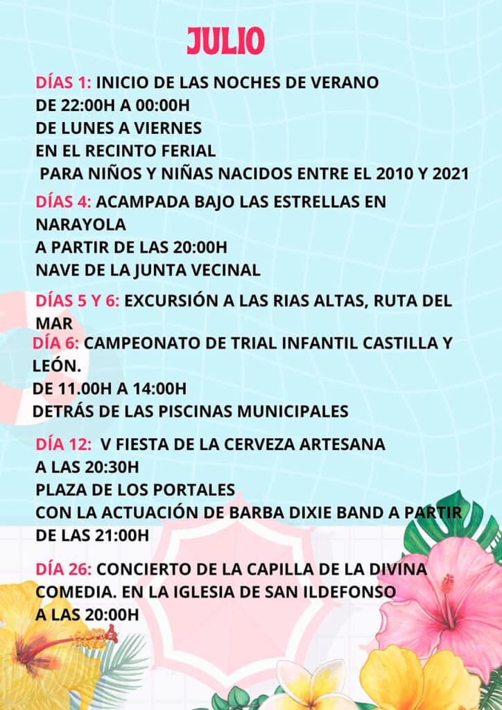 Programa Cultural verano camponaraya 2025 3