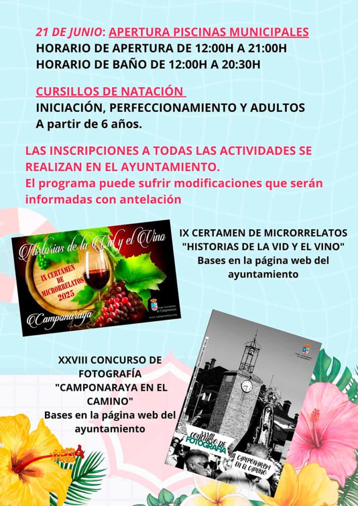 Programa Cultural verano camponaraya 2025 5